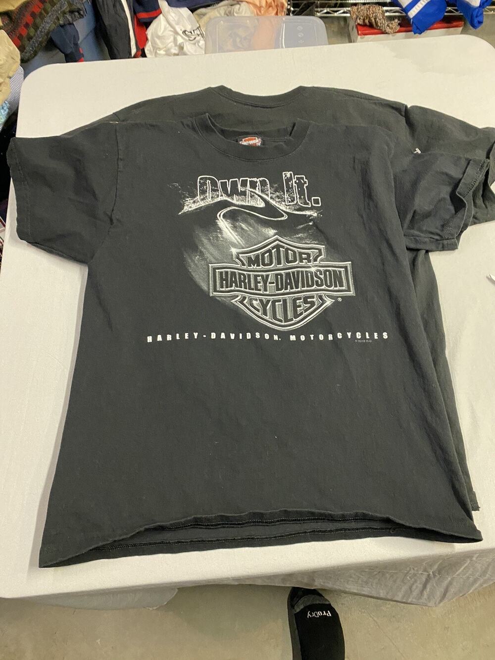 Harley Davidson Shirt Adult Small Own It Mens Biker Terre Haute Indiana Cotton